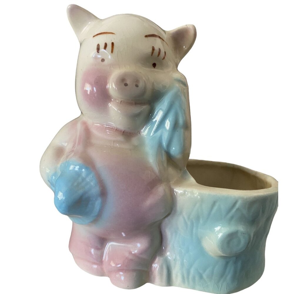 Piggy Planter 6" no chips no markings1950's